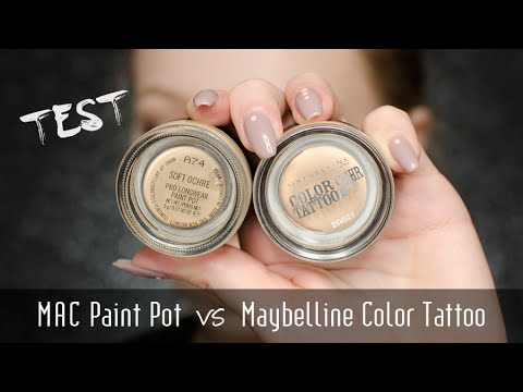 mac paint pot painterly vs maybelline