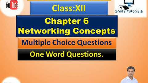 Class XII P.S.E.B. Chapter: 6 Networking Concepts (MCQ, One Word Questions and True False)