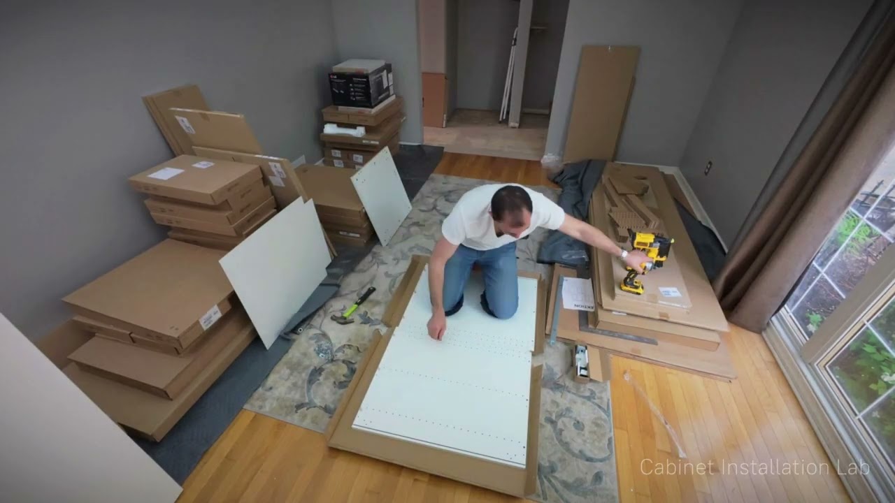 IKEA Kitchen Assembly and Installation 1 hour Time-Lapse.