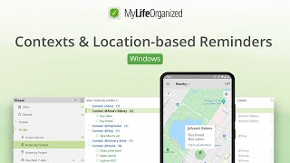 Contexts & Location-based Reminders. MyLifeOrganized tutorial for Windows screenshot 5