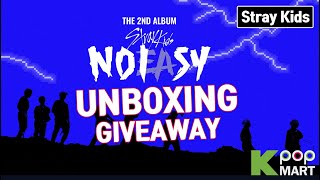 Stray Kids NOEASY Unboxing | Giveaway 스트레이키즈 노이지 언박싱 | KPOPMART