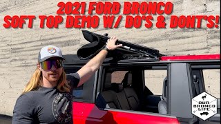 2021 Ford Bronco Soft Top Demo | SPECIAL Do's & Don'ts | Our Bronco Life screenshot 4