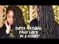 SUPER Natural Faux Locs in 2 Hours! | Bobbi Boss Nu Locs | SharronReneé