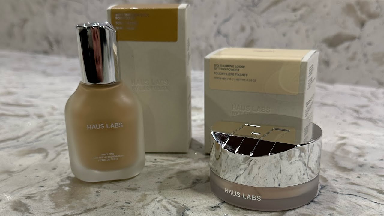 Haus Labs foundation in 145 and Haus Labs translucent blurring powder ...