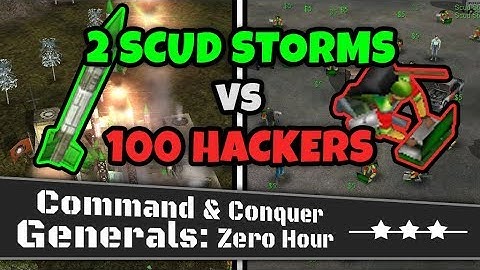 2 Scud Storms VS 100 Internet Hackers | C&C: Generals Zero Hour