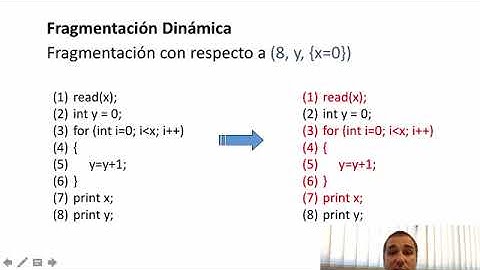 Fragmentación de Programas (Clasificación y Tipos) | 7/9 | UPV