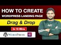 How to Create A Landing Page in WordPress - WordPress Elementor