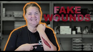 Create a fake wound for Halloween