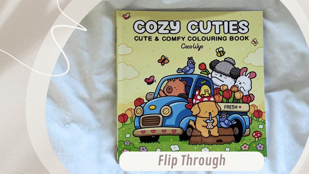 ASMR 📖 Cozy Cuties by Coco Wyo 📖 Colouring Book Flip Through 📖 #asmr # ...