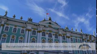 Footage. ST. PETERSBURG, RUSSIA - JULY 9, 2016: View of the Palace of the Hermitage, on a sunny day