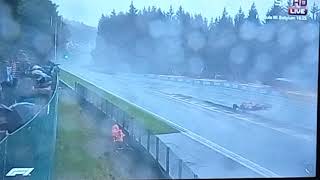 Lando Norris big crash Belgium Q3