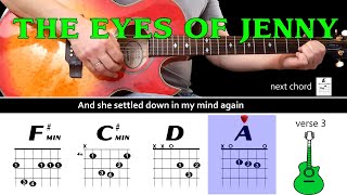 THE EYES OF JENNY - Sandy Coast - Guitar play along with chords & lyrics