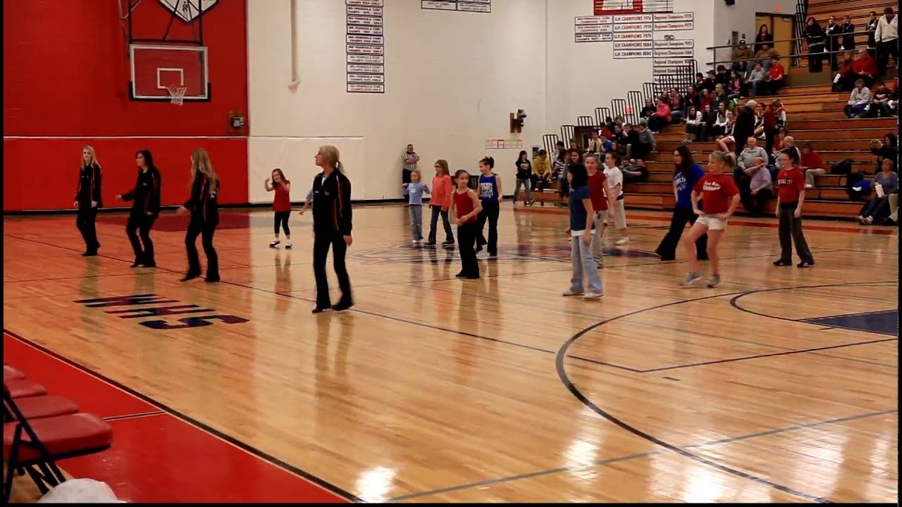 Westwood High School Dance Team halftime performance with area youth