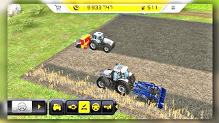 farming simulator game & caltimiter sowing machine mega Harvester mini medium tractor screenshot 5