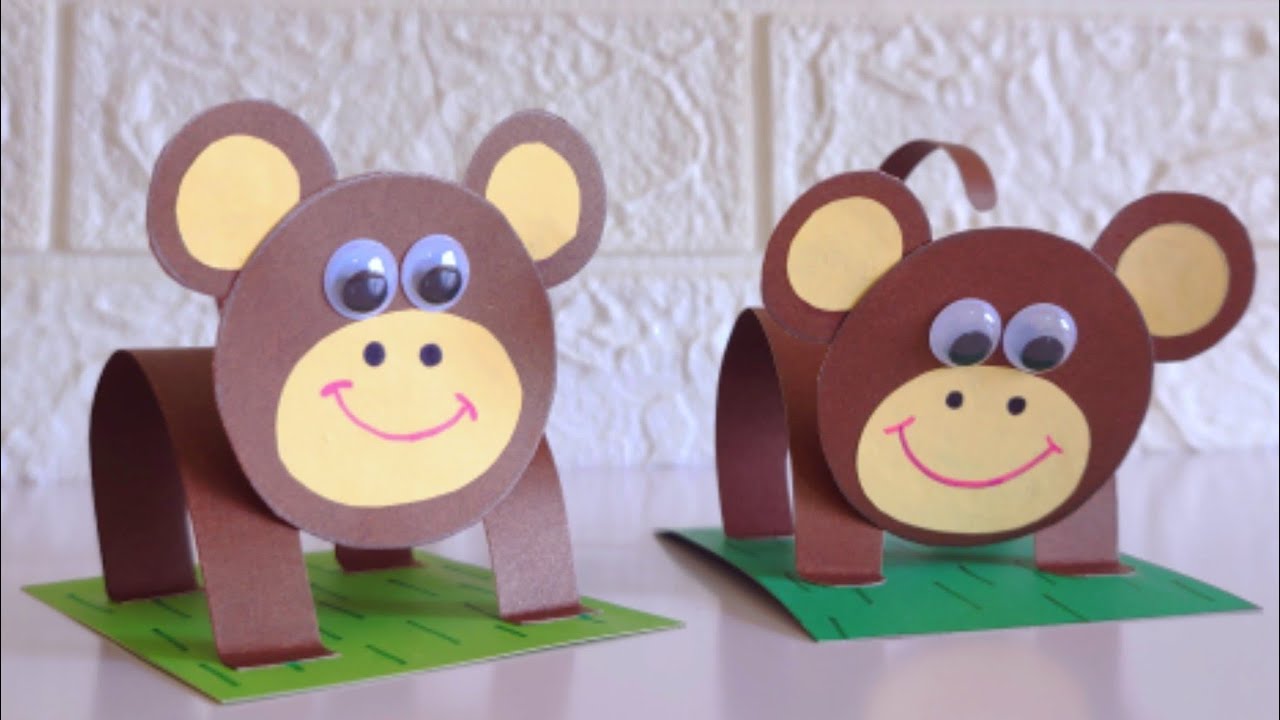 How To Make Easy Paper Monkey | Crafts Ideas | #papertoy - YouTube