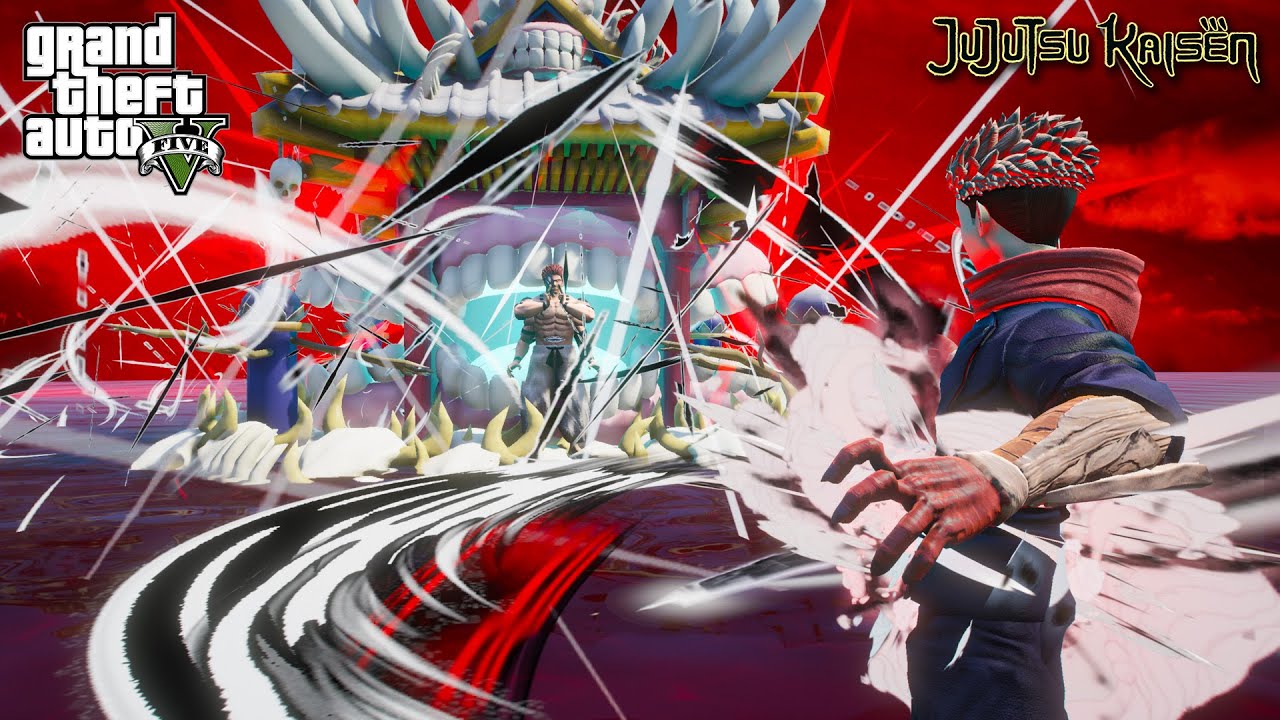 GTA 5 - Yuji VS Sukuna | jujutsu Kaisen Final Battle