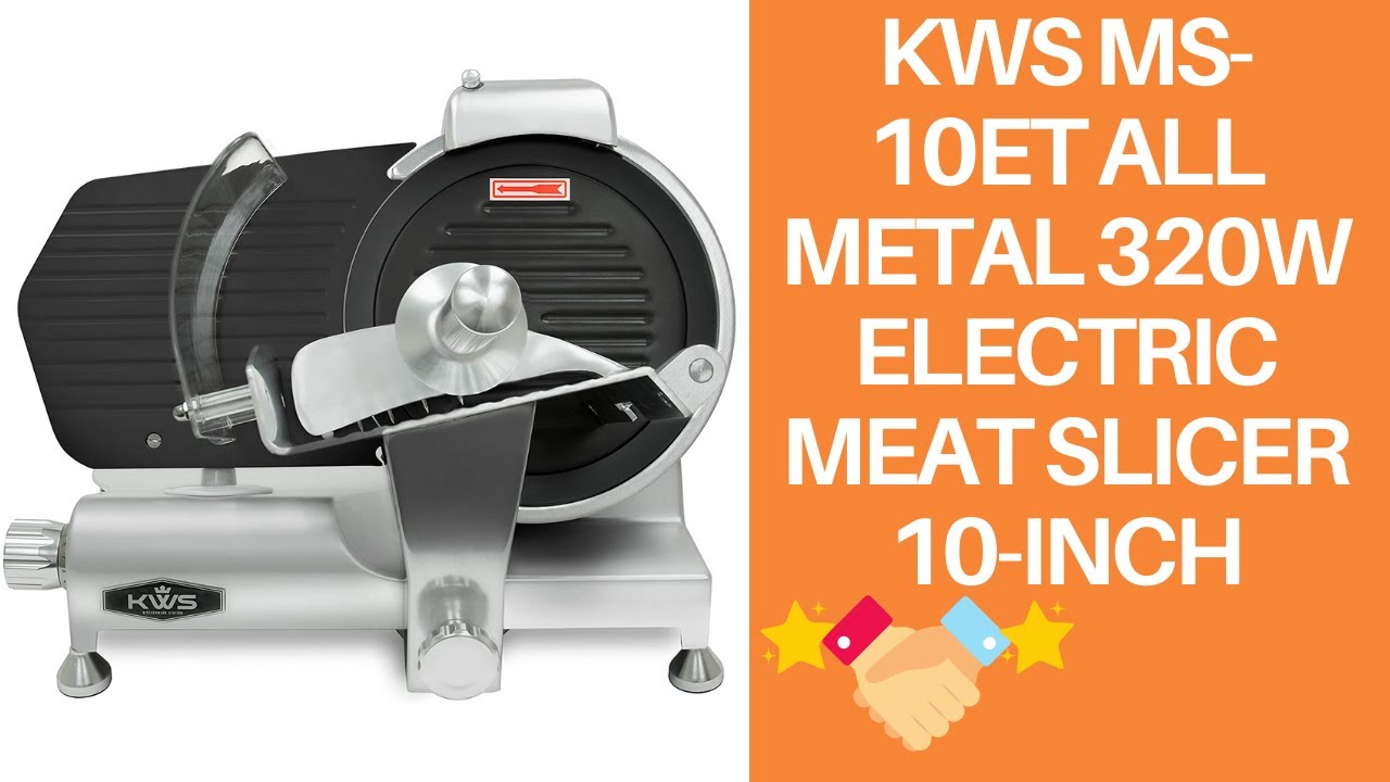 KWS MS10ET All Metal 320W Electric Meat Slicer 10Inch with Nonsticky Teflon Blade Overview