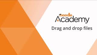 Drag and drop files in Moodle 4.4/4.5