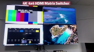 4x4 4K HDMI Matrix Switcher,seamless switching, splicing,rs232, Ir remote control