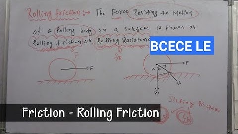 Friction18 | Rolling Friction | Full Concert | BCECE LE | Engineering Mechanics !!