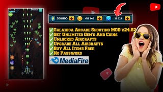 Galaxiga Arcade Shooting Game MOD v24.82 | Free Aircraft and Upgrade | Unlimited Gems Coins