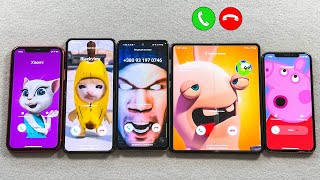 iPhone 11 + Xs vs Samsung Z Flip 4  + Z Fold 3 + A53 Incoming Call at the Same Time