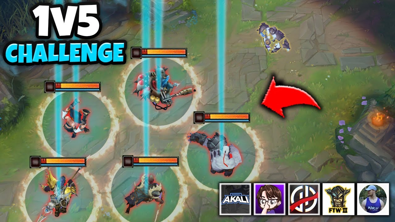 GIVING ZWAG 100% CDR ON XERATH | 1V5 CHALLENGE VS. YOUTUBERS - League of Legends