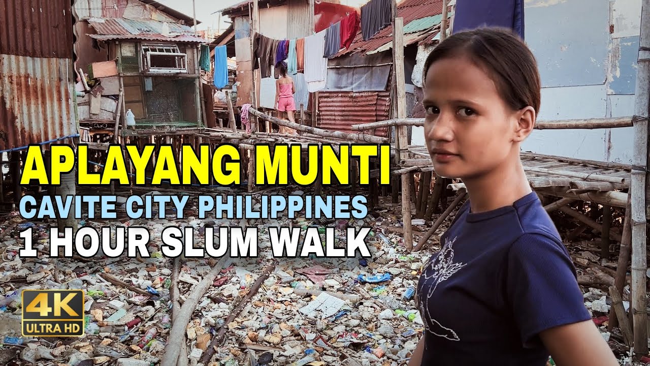 Slum Walk at Aplayang Munti in Cavite City, Philippines | Harsh Realities of Life in the Slums [4K]