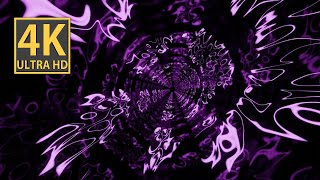 VJ LOOP NEON Hypnotic Pink Purple Tunnel Abstract Background Video 4k  Screensaver Calm BlenderArt