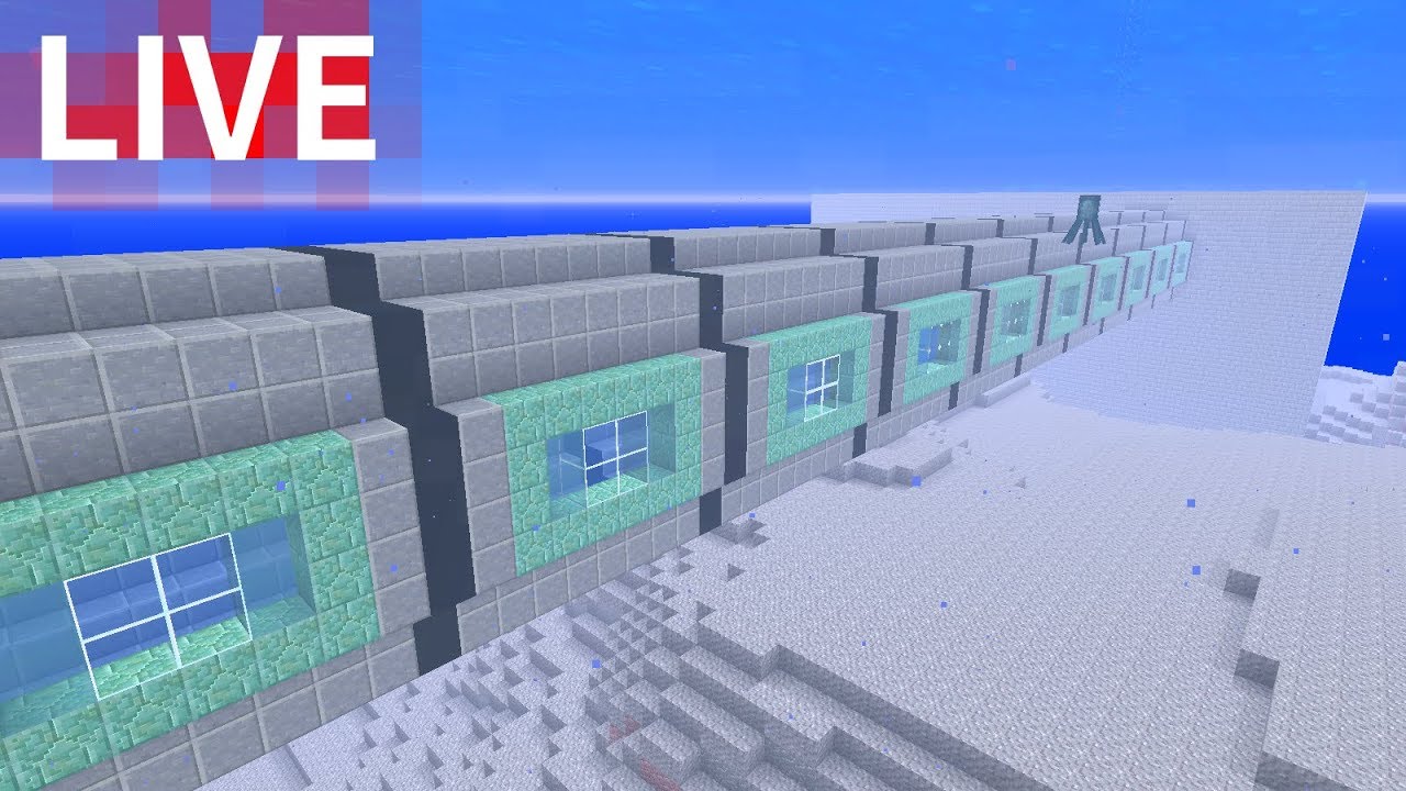 Minecraft Live 海底トンネル作り Youtube