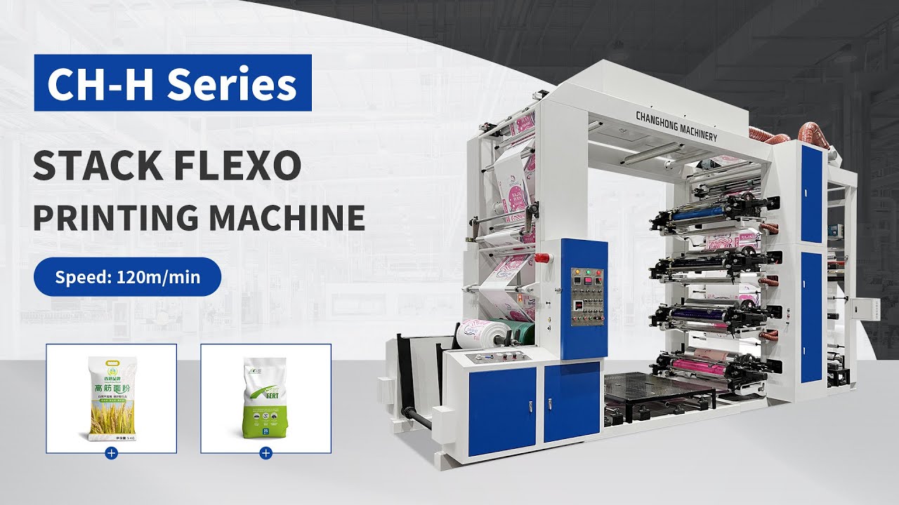 8 Color Stack Type Double Sides Printing Flexo Printing Machine with ...