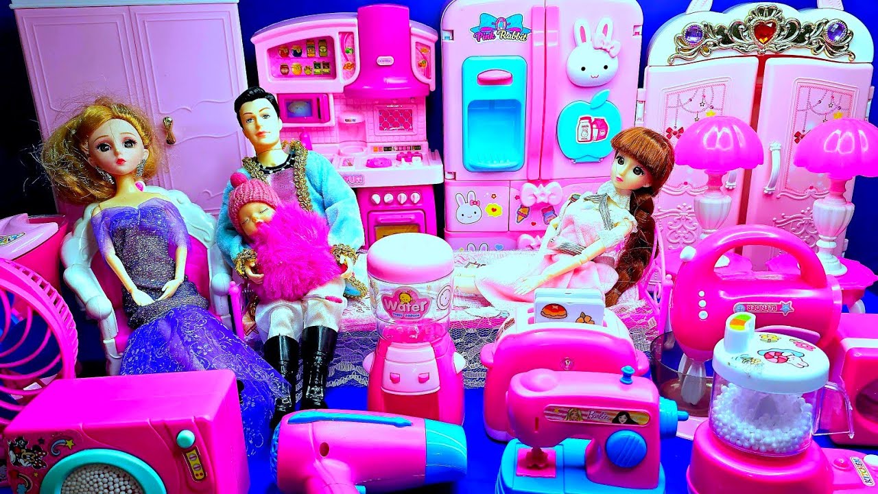 19 Minutes Satisfying with Unboxing🌺 Dream Princess Kitchen Playset, Barbie Doll Toys Review ASMR 