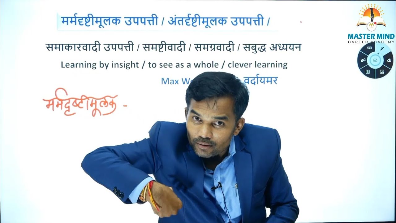 मर्मदृष्टीमूलक उपपत्ती | समाकारवादी उपपत्ती | समष्टीवादी उपपत्ती | गेस्टाल्ट |ज्ञानात्मक उपपत्ती