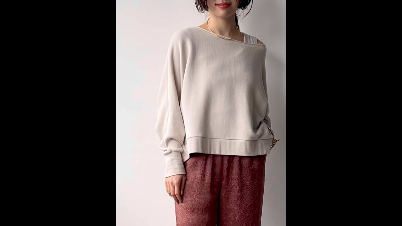 リネンブレンドドルマンルーズスウェット | MICA&DEAL ONLINE STORE