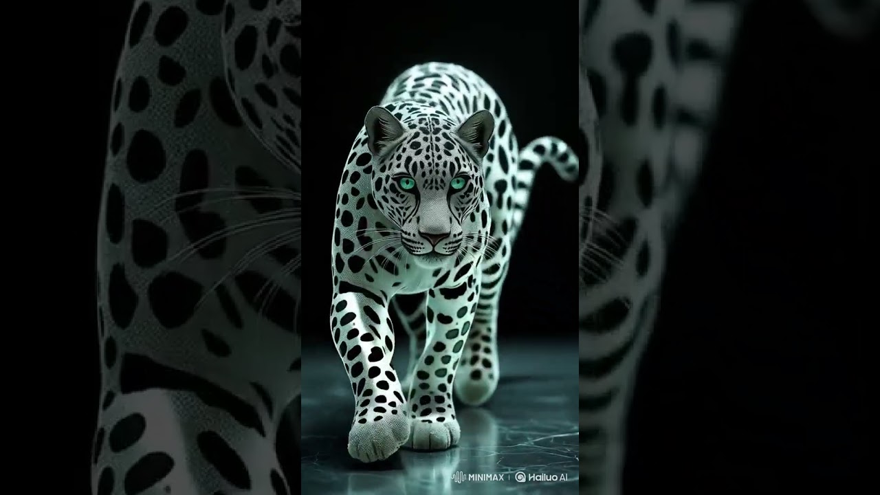A hyper-realistic video of a majestic leopard