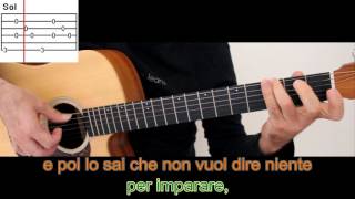 Battere e levare di Francesco De Gregori - ♫ Tutorial di chitarra - Karaoke