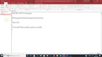 Microsoft Access: inserimento record con il linguaggio SQL