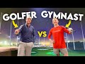 PRO GOLFER vs OLYMPIC GYMNAST!! at the Omega Dubai Desert Classic