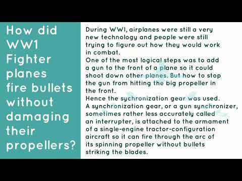 How did World War-1 Fighter planes fire bullets without damaging their propellers? | Curiosity Tea |