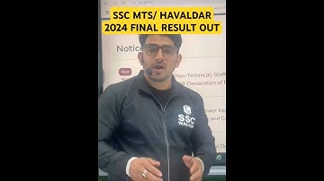SSC MTS/ Havaldar 2024 Final Result Out #shorts #sscmtsresult2024 #sscmts