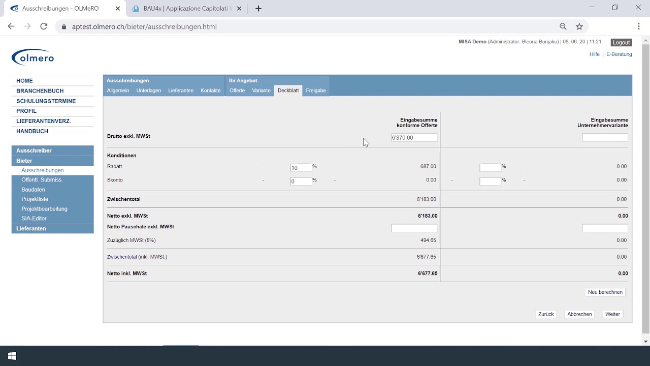 Tutorial "CRBx" - Olmero Ausschreibungsplattform - YouTube