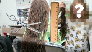 9 year old Donates over 16 INCHES of hair!!! + Reactions from some Family!! ✂️