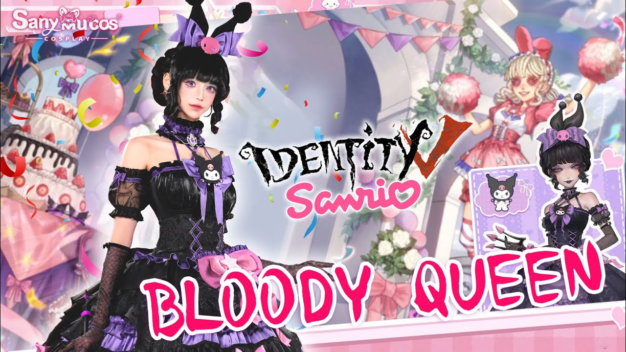【SanyMuCos】Identity V Merry Kuromi Bloody Queen Cosplay Costume Premium Edition Detail Show