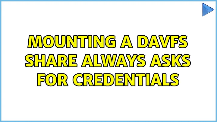 mounting a davfs share always asks for credentials