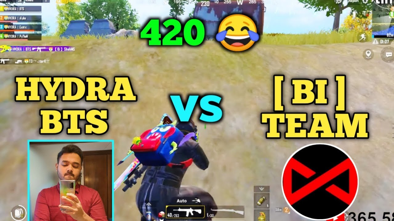 Hydra bts vs Bi team 😱 full intense fight in the last zone | Alpha clasher vs Bi t2 | Pubg emulator