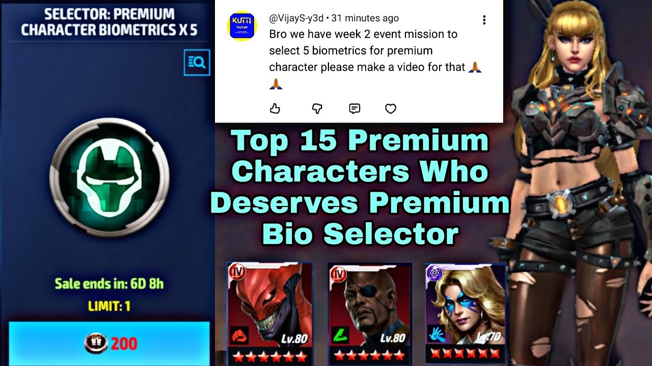 Character Premium Top 15 Premium Characters Who Deserves Premium Bio Selector - Marvel ...