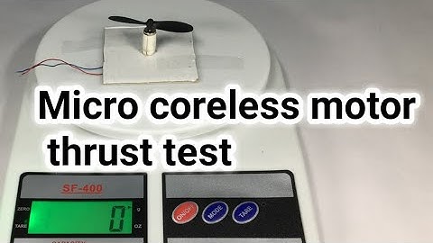 716 micro coreless motor thrust test