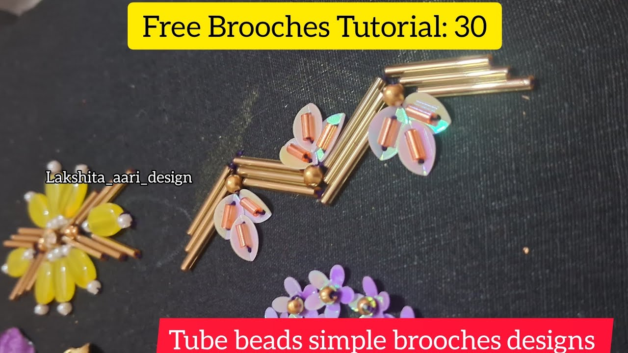 👉Free Brooches Tutorial 30: 👉Tube beads simple brooches designs # ...