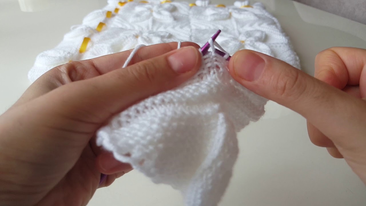 Yapraklı bebek battaniyesi yapılışı part 3