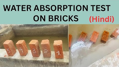 Water absorption test on bricks (Hindi)|| Test on bricks|| brick test|| 